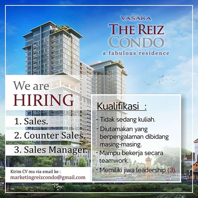 Lowongan Kerja Vasaka The Reiz Condo