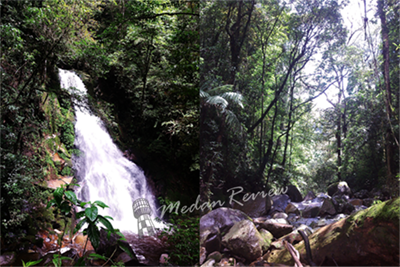 Air terjun kembar di Taman Simalem Resort