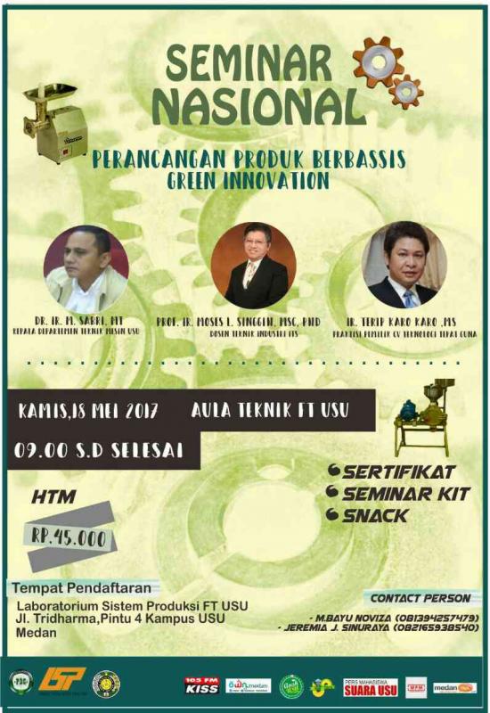 Seminar Nasional, Pameran dan Bazaar Product Design Competition 2017